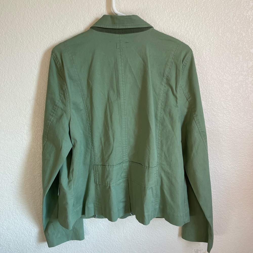 Mossimo Stretch Green Button Jacket - image 2